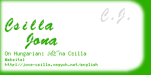 csilla jona business card